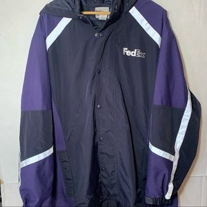 FedEx Mens Hooded Reflective Jacket Size 2XL